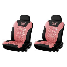 (2 set - rosa) Set coprisedili per auto ricamati universali adatti alla maggior parte dei coprisedili