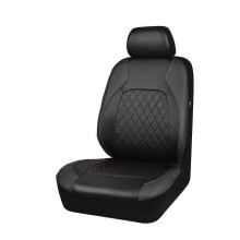 (Black Front 1pc)GM Seat Cover PU Leather Breathable Fully Surrounded Cushion 5-seater Protective Pad