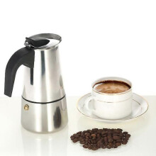 200 ml Edelstahl 4 Tassen Italienische French Press Kaffeemaschine für Elektroherd