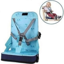 Seggiolino pieghevole con cuscino per seggiolone con cintura di sicurezza a 5 punti per bambini, facile