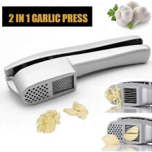 Presse-ail en acier inoxydable, hachoir, nettoyage facile pour la cuisine, broyeur d'ail en acier inoxydable,