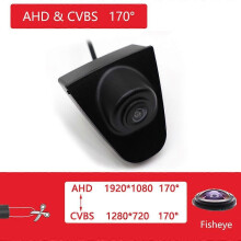 (AHD 1080P) Caméra de stationnement avant avec logo AHD 1080P Vision nocturne pour Honda HR-V HRV CRV