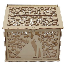 Hollow wooden box - JM - DIY - Customizable - Brown - Rectangular