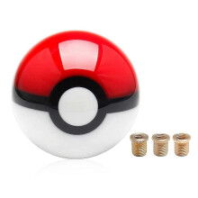 Pommeau de levier de vitesse Pokémon PokeBall Racing, diamètre 54 mm, M10 x 1,5 / M8 x 1,25 / M10 x