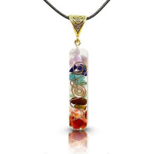 7 Chakra Halsband - Ej specificerat - Ametist - Naturstenar - Orgonit - Blandat