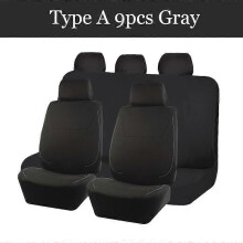(Tipo A 9 pezzi grigio) Set di 4/9 coprisedili universali in poliestere per auto, accessori per interni