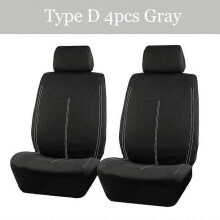 (Tipo D 4 pezzi grigio) Set di coprisedili per auto universali in poliestere da 4/9 pezzi, accessori