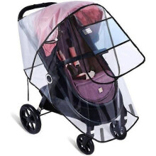 Housse de pluie universelle pour poussette, transparente, pour tous types de poussettes - Grande taille