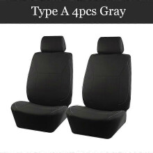(Tipo A 4 pezzi grigio) Set di coprisedili per auto universali in poliestere da 4/9 pezzi, accessori