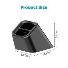 (Black)Car Mobile Phone Holder Bracket Air Outlet Accessories Charger Stand Base Dashboard Mount Phone