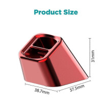(Red)Car Mobile Phone Holder Bracket Air Outlet Accessories Charger Stand Base Dashboard Mount Phone
