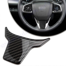 (1 st läpp) Kolfiber inre rattpanelsbrytare Läppskydd Dekaler Dekaler för Honda Civic