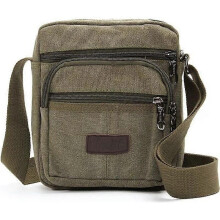 Militär axelväska för män - Märke - Grön Canvas - Messenger Bag-väska