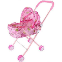 Passeggino pieghevole per bambole in metallo, giocattolo per bambole, regalo per bambine.