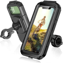 Waterproof Bike Phone Holder 360 Rotation Anti-Vibration Motorcycle Phone Holder with Sensitive Touch