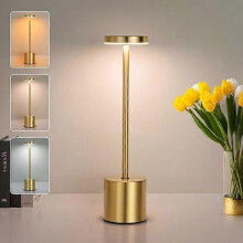 Lampada da tavolo ricaricabile tramite USB, LED touch, 3 temperature di colore per comodino, campeggio,