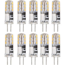 Lot de 10 ampoules LED G4 Ă deux broches 12 V pour lustre, ventilateur de plafond, armoire