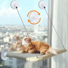 Hamac de fenĂŞtre pour chat, lit suspendu Ă ventouse pour animal de compagnie, perchoir pour chat