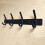 Wall Coat Rack - Black - Stainless Steel - 4 Hooks 1