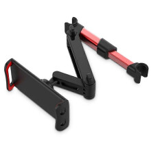 (Telescopico rosso) Supporto per telefono e tablet per auto con cuscino posteriore telescopico, montaggio