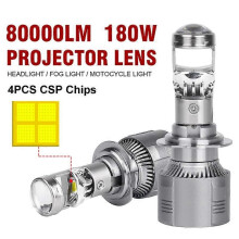 (H8)H4 H7 Led Canbus H11 H8 9005 HB3 9006 HB4 Mini Bi LED-projektorlins Auto Bil dimljus H7 6000K