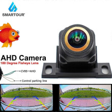 Smartour 2K AHD 1080P CVBS Vision nocturne 180 degrés Grand angle Fisheye Véhicule HD Recul Sauvegarde