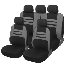 (Grigio) Set di coprisedili per auto, protezione per cuscino del sedile, misura universale, adatto per
