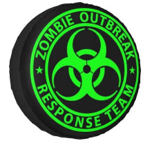 (1) Zombie Outbreak Response Team Schild Reserveradabdeckung für Toyota RAV4 Prado Jeep SUV Anhänger