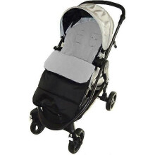 Sacco coprigambe universale impermeabile e caldo per passeggino BLACK&GREY