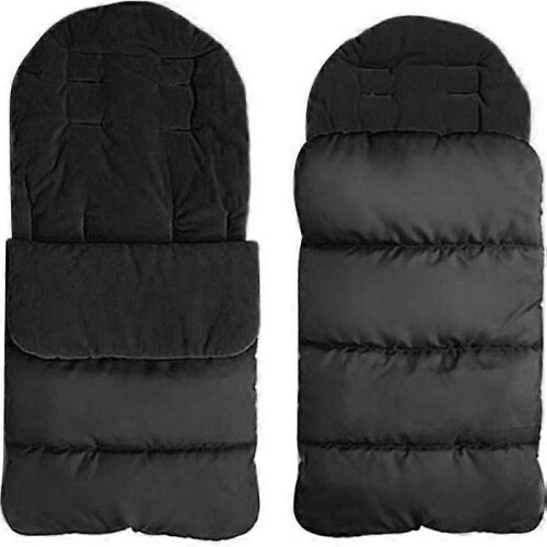 Chancelière universelle noire pour poussette, imperméable et chaude
