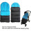 Chancelière universelle imperméable et chaude pour poussette BLACK&BLUE 1