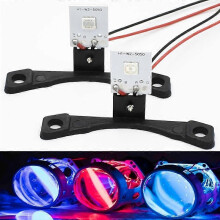 (för 2,5-linsRöd)2ST Bil LED DRL Devil Eyes Motorcykel Demon Evil Eyes FoT 3.0/2.5 Strålkastare Mini