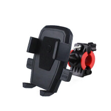 (Black)Motorcycle Bicycle Phone Holder Stand Auto Lock Moto Mobile Phone Holder Motor Bike Handlebar