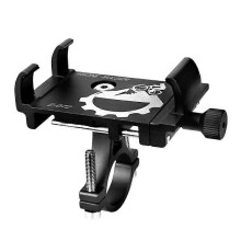 (Black A)Bicycle Phone Holder Universal Bike Motorcycle Handlebar Clip Stand Mount Cell Phone Holder
