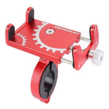 (Red B)Bicycle Phone Holder Universal Bike Motorcycle Handlebar Clip Stand Mount Cell Phone Holder Bracket
