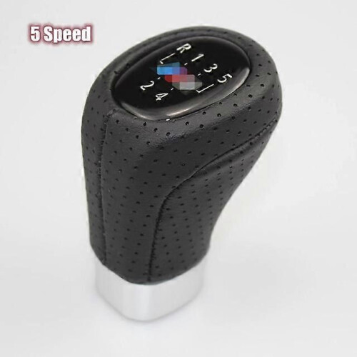 (STYLE-1 5 Speed)1Pc Car Gear Shift Knob Leather For BMW 1 3 5 6 Series E30 E36 E39 E46 E60 E81 E82
