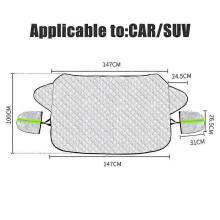 Housse de pare-brise de voiture imperméable et anti-grêle, pare-soleil universel, protection demi-auvent