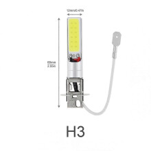 H1 H3 LED-lampa Bil Dimljus Canbus Super Bright Strålkastare Glödlampor COB 12V 6000K Körljus Auto Motorcykel