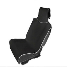 (Nero con bordo grigio) Coprisedile auto impermeabile per atleti, palestra, corsa, spiaggia, nuoto
