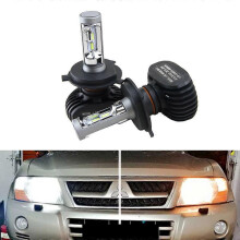 50W 8000LM High Power LED Strålkastare Hög Låg Hi Lo Beam Strålkastare H4 Glödlampor För Mitsubishi