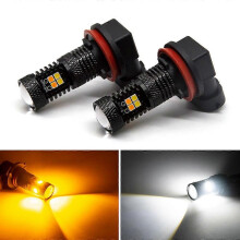 (H8)2st Dubbelfärg H7 H11 H8 Led Dimljusljus 9005 9006 HB4 H16 5202 Körljus Automatisk körning