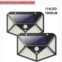 WEEYIN Outdoor Solar Lampa - 100 LED - Rörelsedetektor - IP65 Vattentät