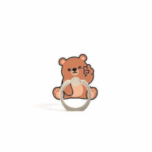 (8)Bear Unicorn Panda Finger Ring Mobile Phone Stand Holder For iPhone XS Huawei Cell Smart Round Phone