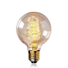 Ampoule à incandescence G80 40 W E27 - Edison - Jaune - Classe énergétique A+