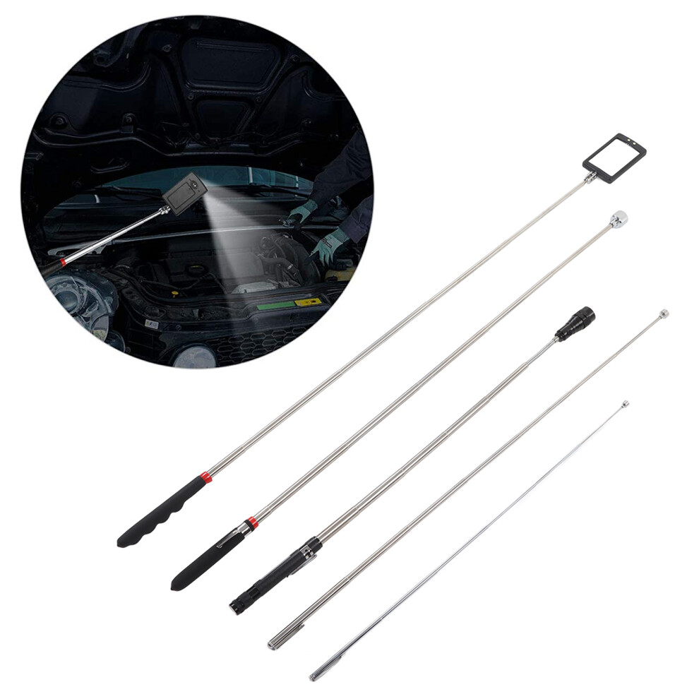 Telescoping Magnet Pickup Tool Set - 1.5 3 15Lb With Lights & Accessories 7901339403315