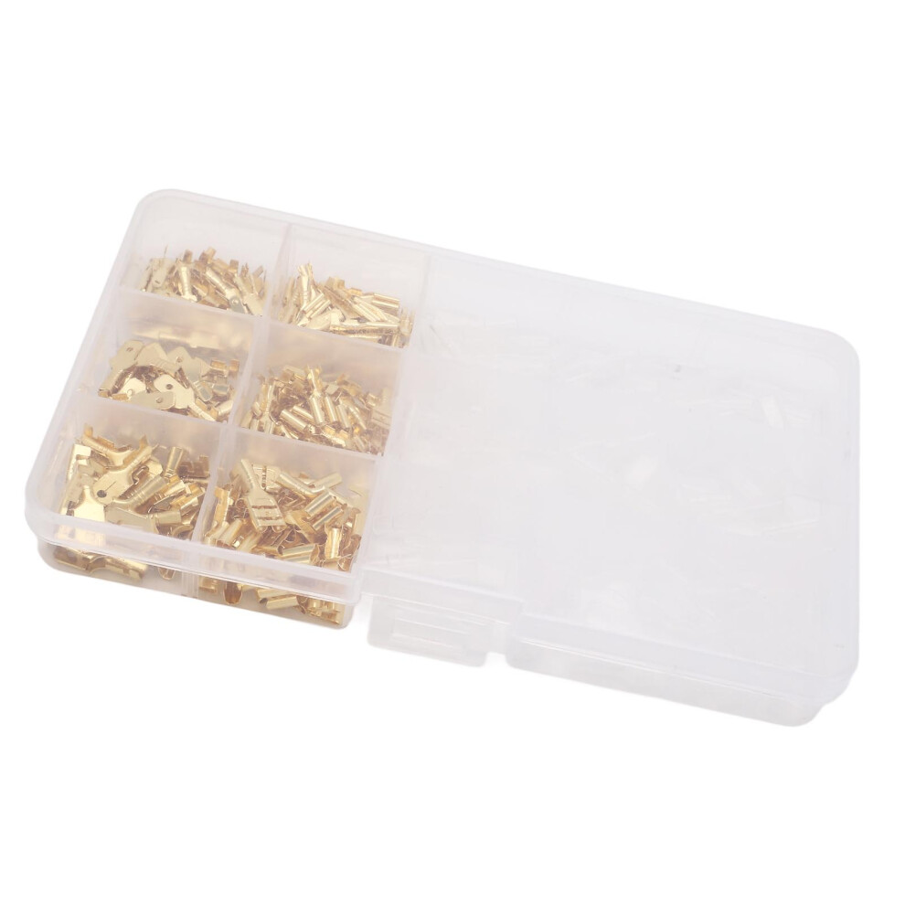 270Pcs Insulated Brass Crimp Terminals Kit 2.8Mm 4.8Mm 6.3Mm Male Female Spade 8401339403548