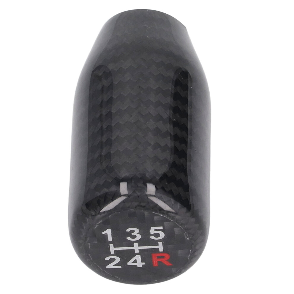 Ergonomic 5-Speed Carbon Fiber Gear Knob In For Smooth Shifting Black 8481339403809