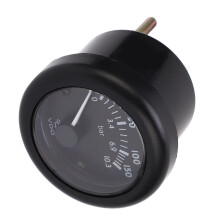 2in Diesel Oil & Fuel Pressure Gauge, 8‑32V, Black Ring