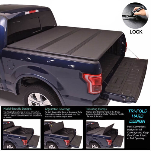 Versatile Tri Fold Tonneau Cover Clamp Universal Fit Complete 20 Piece Kit 2