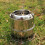 Mini runder Edelstahl-Alkohokocher Silber 9